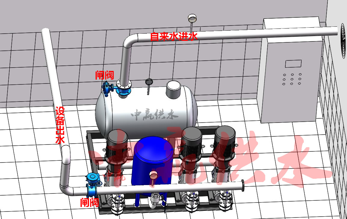 自來水無負壓供水設備安裝圖