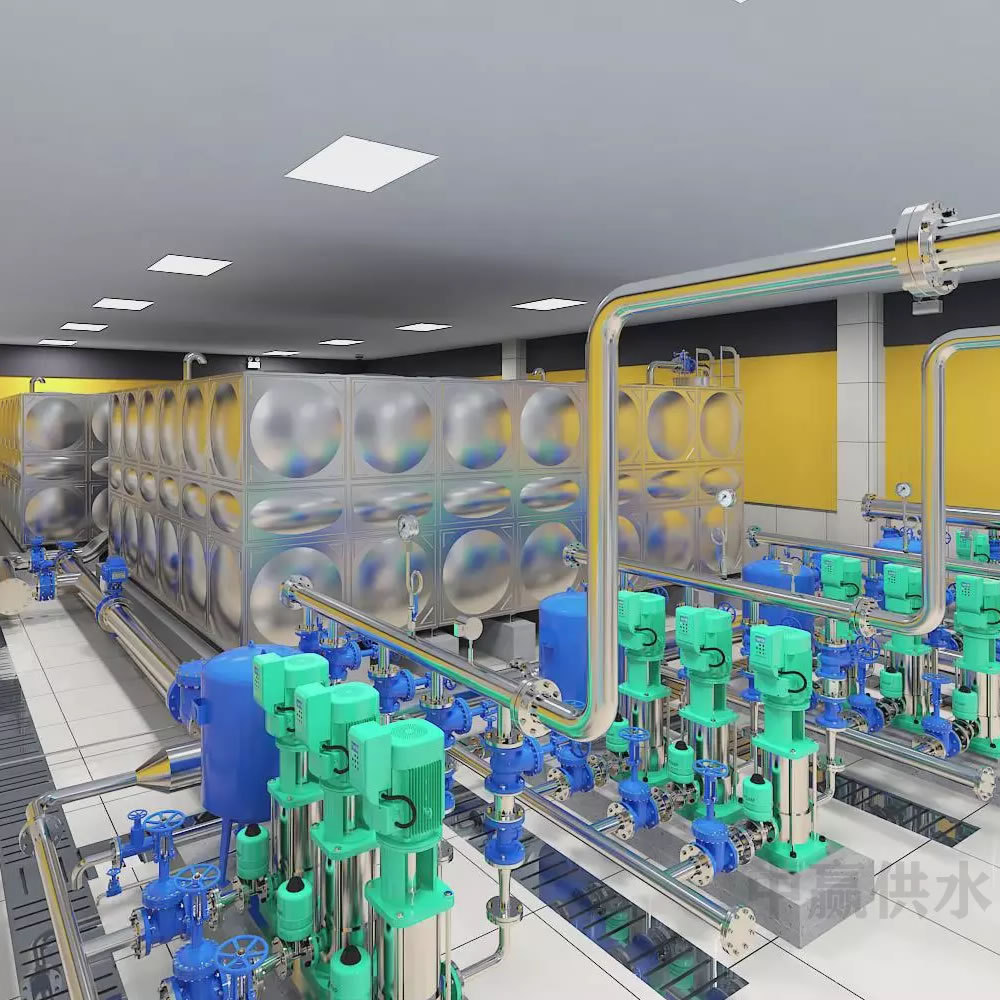 全自動(dòng)恒壓變頻供水設(shè)備(二用一備,一拖三,一控三)